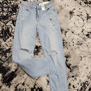 American Eagle Outfitters Light Blue Ripped Skinny Jeans